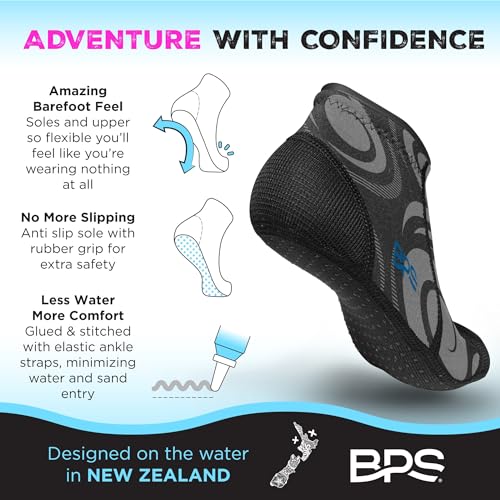 Image of BPS 'Aqua Series' 3mm Neoprene Water Socks for Sand, Beach, Soccer, Volleyball, Wetsuit Booties
