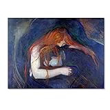 Trademark Fine Art Vampire by Edvard Munch, 14x19-Inch