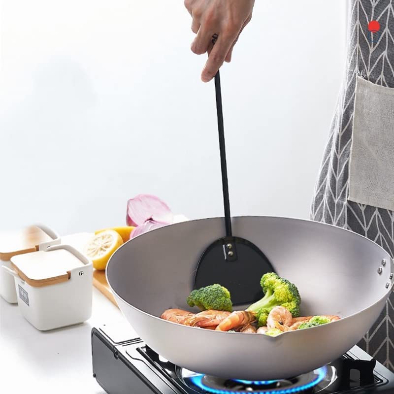 Wok antiadherente con mango de madera 33 cm miniatura 2