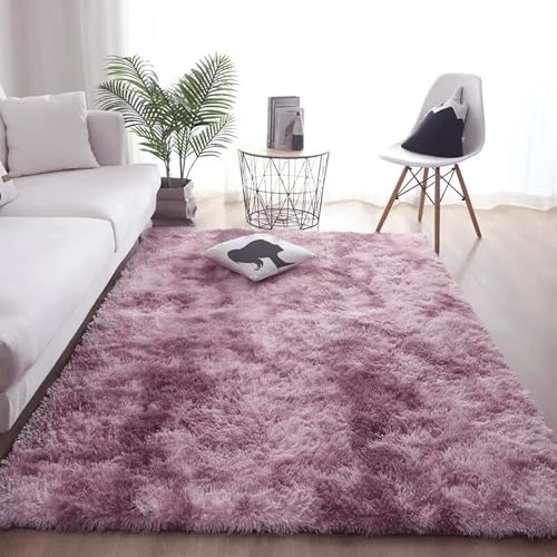 Tapis de salon rose pourpre lavable pour réchauffer un sol de cuisine