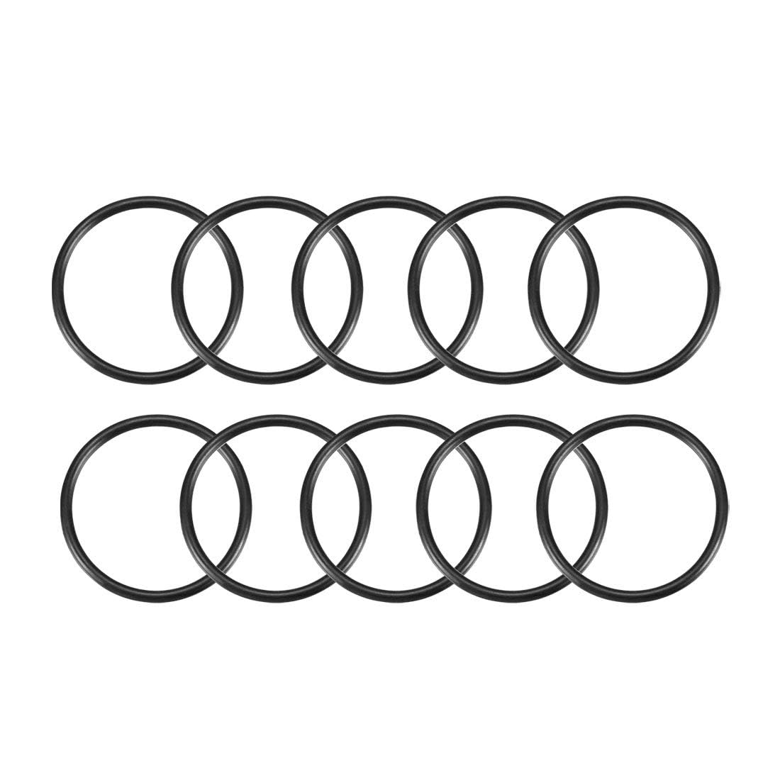 ROWORKX 10Pcs Nitrile Rubber O-Rings - 48mm OD x 42mm ID x 3mm Width Sealing Gaskets for Hose, Faucet, Plumbing, Automotive and General Repair Applications