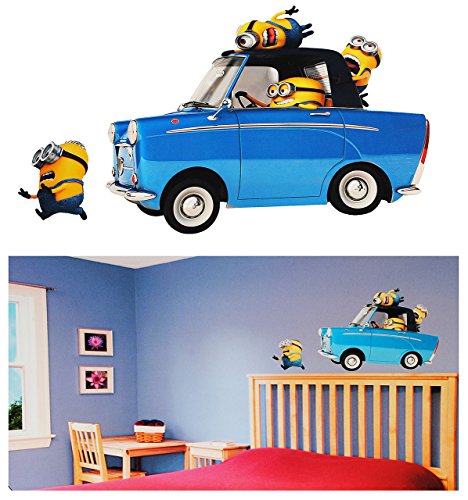 Minions 3d Wall Stickers Kid S Bedroom Cute Mural Le Meilleur Prix Dans Amazon Savemoney Es