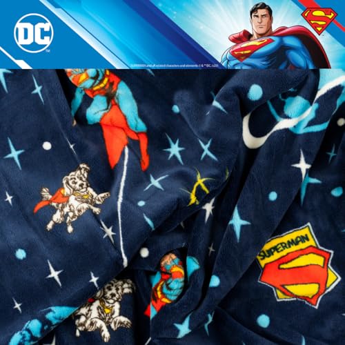 Image of Franco Collectibles Superman DC Comics Krypto Dog Bedding Super Soft Cozy Plush Throw, 60 in x 70 in, (Officially Licensed Product)
