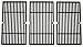 Matte Cast Iron Cooking Grid Replacement for Select Gas Grill Models by Charbroil, Kenmore and Others, Set of 3