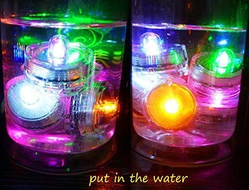 Zhiweikm Bright Led Battery Operated Flameless Tea Light, Submersible Tea Candle Waterproof Decorations Underwater Vase Light For Party & Wedding, Pack Of 12, Red #TOP3