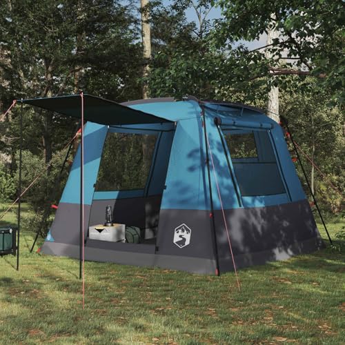 Tente de toilette et tipi de camping bleu extérieur, l'abri haut de 221 cm pour se changer debout