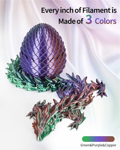 Image of LANDU Silk Tri-Color PLA Filament 1.75mm 1Kg,Triple Color Silk PLA Filament, Silk Rainbow PLA Filament,Neatly Wound 3D Printer Filament,3 in 1 Multi Color Filament + /-0.02mm, Silk Green Purple Copper