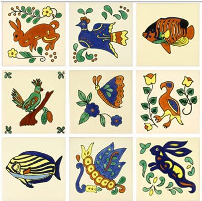 Whimsical Animals Mexican Ceramic Tile Collection