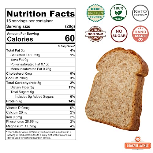Dr. B's Multigrain Bread 2g Net Carbs & 7g Protein Low Calorie