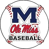 Mississippi Rebels "Ole Miss" 4-Inch Baseball Vinyl Decal Sticker - Officially Licensed Collegiate Product