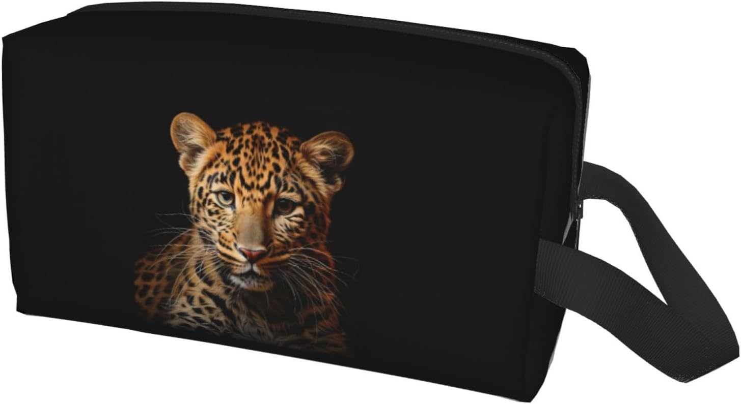 Leopard Print Print Large Capacity Travel Toiletry Bag for Women Men Cosmetic Pouch Daily Organizer image 2