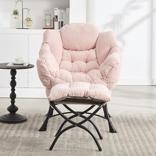 Sillón peluche rosa plegable miniatura 6