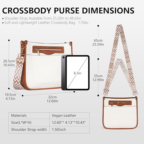 Image of TANTOMI Vegan Leather Crossbody Bags for Women Hobo Travel Purse Multi-Pocket Trendy Handbags & Womens Crossbody Bag