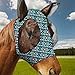 Horse Masque with Ears Horses Breathable Fly Cover Adjustable Mane Opening Equestrian Equipment UV Protection for Horse(L)