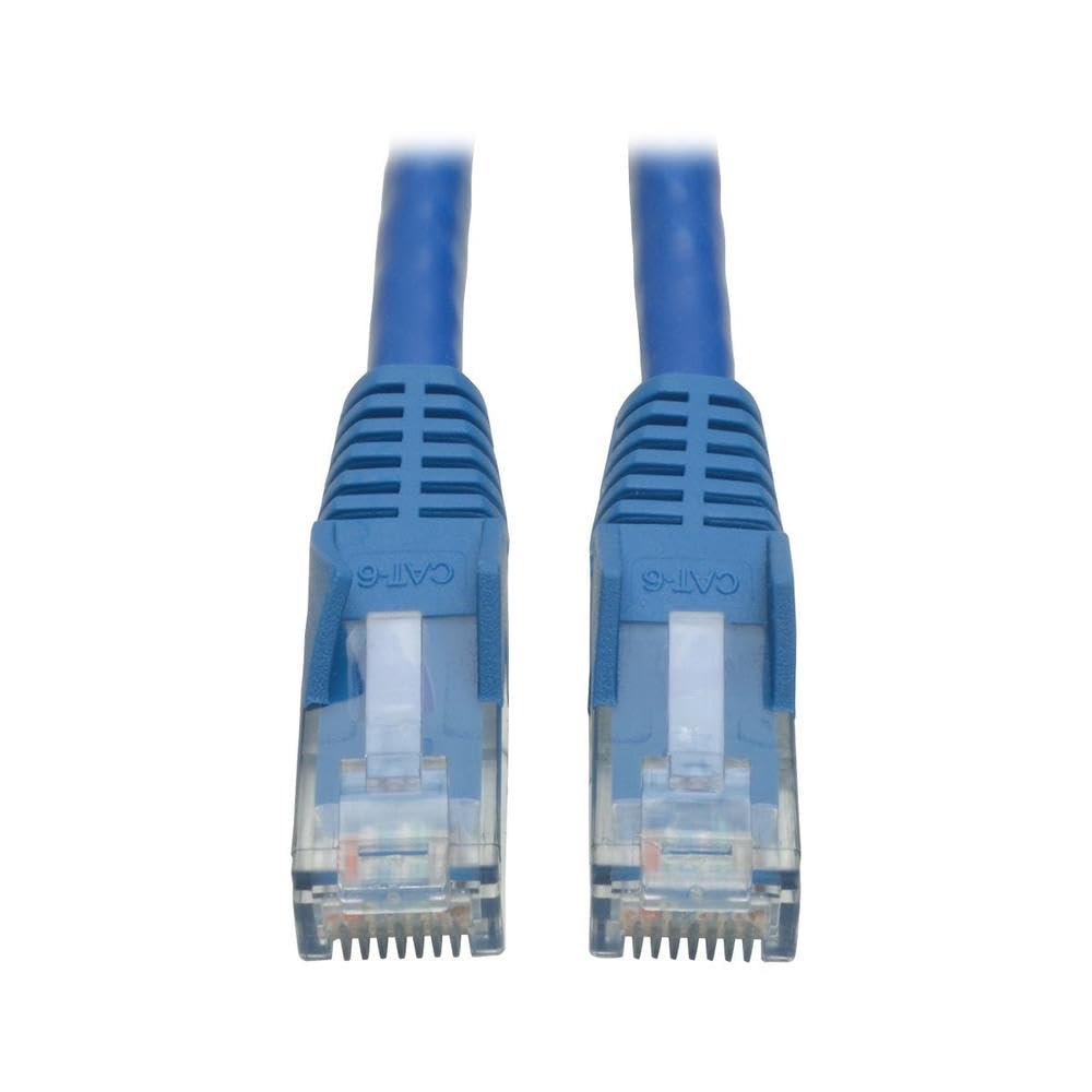 Tripp Lite Cat6 Gigabit Snagless Molded UTP Patch Ethernet Cable, RJ45 Male-to-Male Cable, Blue, 3 Feet / 0.9 Meters, Lifetime Warranty (N201-003-BL)