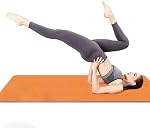 Hatha Yoga Extra Thick TPE Yoga Mat - 72"x 32" Thickness 1/2 Inch -Eco Friendly SGS Certified - With High Density Anti-Tear Exercise Bolster For Home Gym Travel & Floor Outside