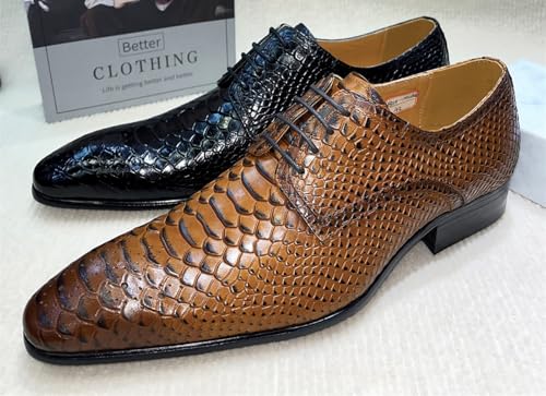 Santimon Men’s Formal Dress Oxford Shoes- Fashion Comfotable Genuine Leather Derby for Weddings, Business & Party4