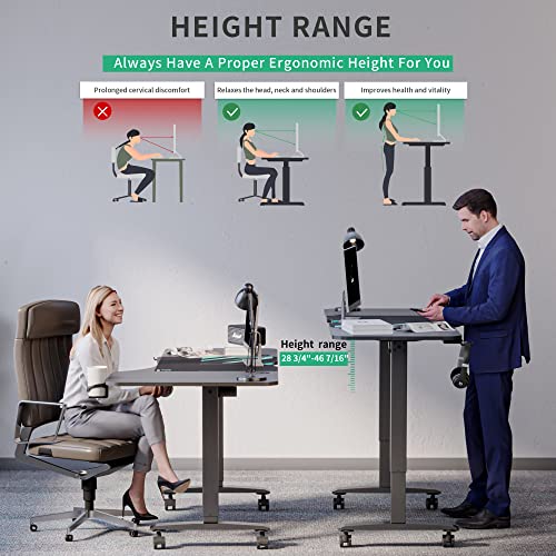 Jwx Standing Adjustable Desk, 63 Inches L Shaped Electric Standing Gaming Desk With Locking Wheels, Cup Holder, Headphone Hook, Cable Manager, Mouse Pad, Carbon Fiber Textured Pane #TOP2