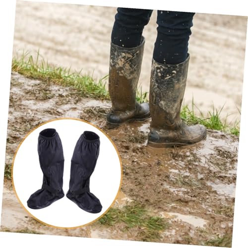 Cubrezapatos para ciclismo y pesca, impermeables y resistentes a las manchas, diseño reforzado para actividades al aire libre, unisex, color negro miniatura 5