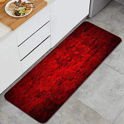 QIUTIANXIU Tapis Cuisine Devant Evier Antidérapant Tapis de Sol Absorbant Lavable Bouquet de fête des mères pour la fête des mères Cover