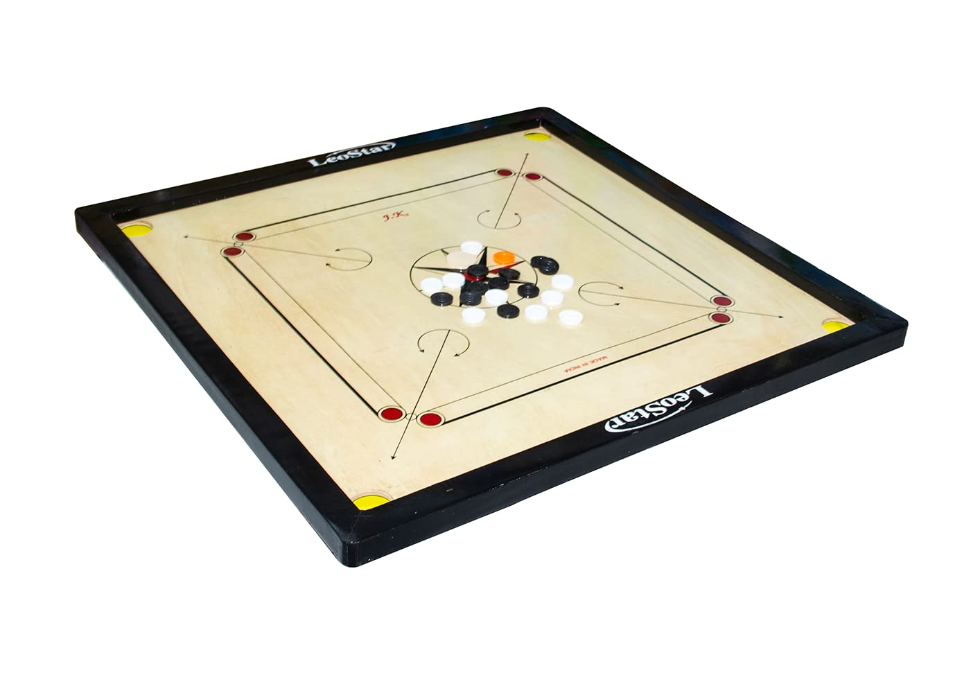 LEO.STAR 32X32INCH Carrom Board with Coins & Striker, Size-32x32-Inch