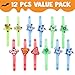 JOYIN 12 PCS Halloween LED Light Up Bracelets, Glow Flashing Wristband Fidget Toys for Kids Gift, Glow in the Dark Party Favors, Trick or Treats for Classroom Game Prizes, Goodie Bag Fillers