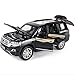 1/32 Échelle pour Toyota Land Cruiser Simulation De Zinc en Alliage Modèle De Coulée De Zinc Sonore Et Lumière Tirez en Arrière Jouet Voiture Jouets pour Enfants (Color : Black)