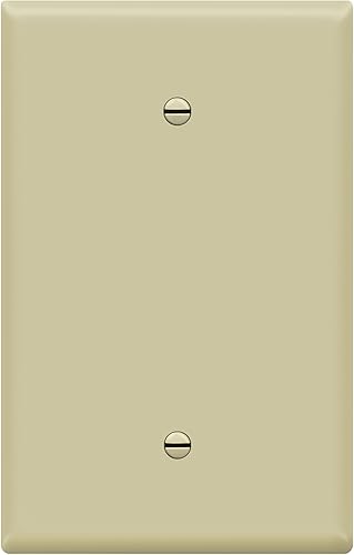 Miniatura 1 de ENERLITES Blank Device - Placa de pared para dispositivo, cubierta en blanco jumbo, acabado brillante, de gran tamaño, 1 banda, 5.5 x 3.5 pulgadas,