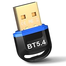 Hoppac Chiavetta Bluetooth 5.4 per PC, Bassa Latenza Adattatore Bluetooth USB, Dongle Bluetooth Compatibile con Windows 11, 10, 8.1, 7, per Cuffie, Mouse, Controller, Tastiere