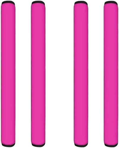 Juego de 4 fundas para manijas de puerta de refrigerador, color rosa, hechas a mano, protector de decoración para microondas, estufas y lavaplatos,