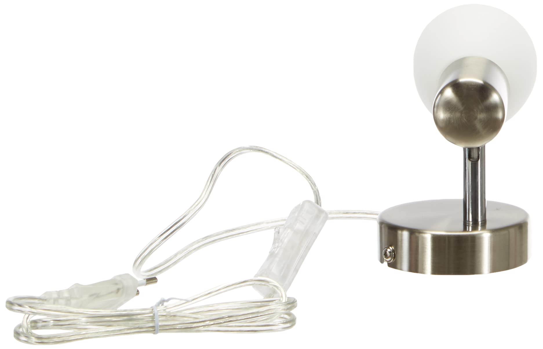 BRILLIANT Lampada Da Parete Luca Spot Orientabile - Cromata/Bianca, Per LED R50 E14, Dimmerabile