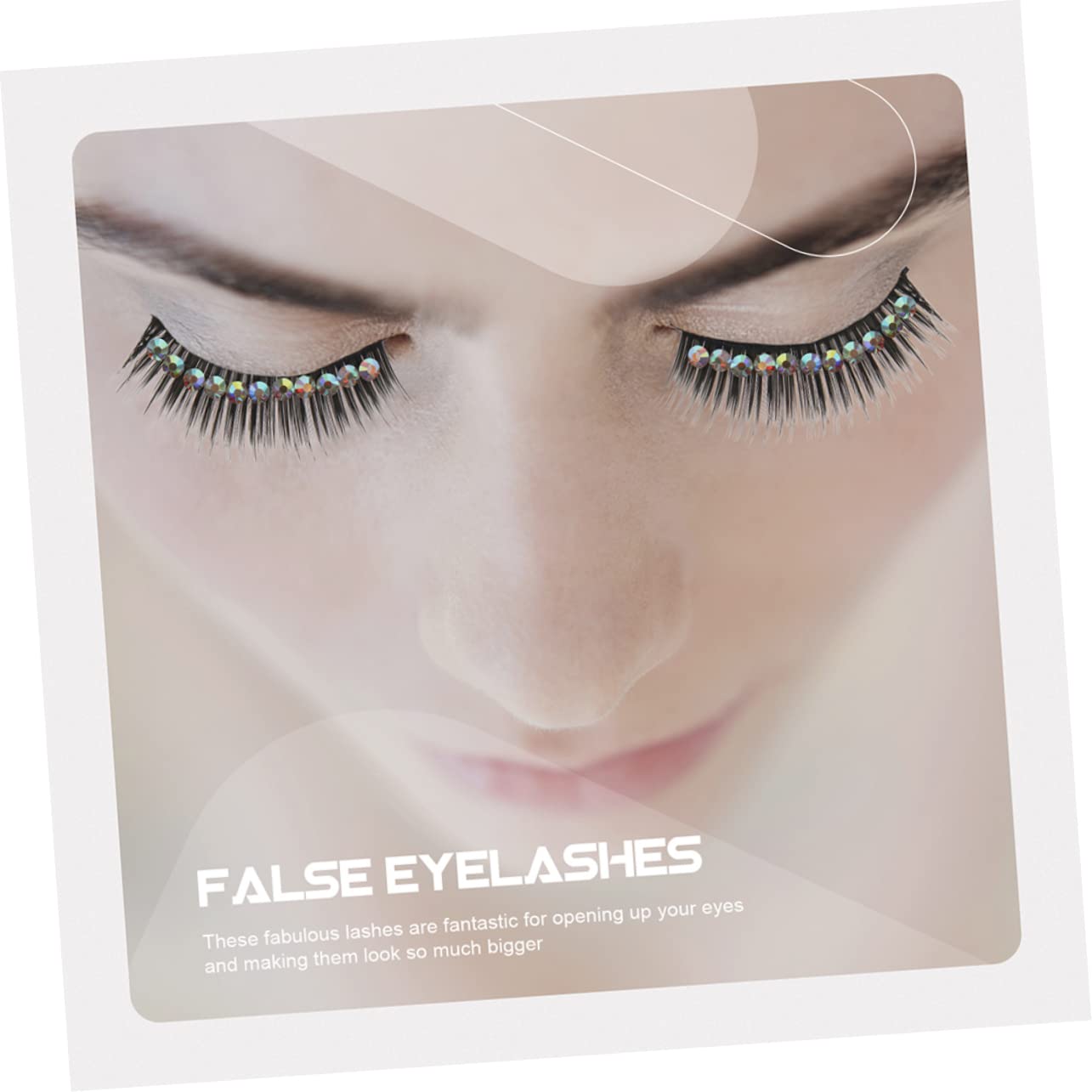 50paare Glitzernde Fake Wimpern Mit Edelsteinen Für Make-up Partys Und Auftritte Wasserdichte Und Auffällige Wimpern Für Einen Charmanten Look
