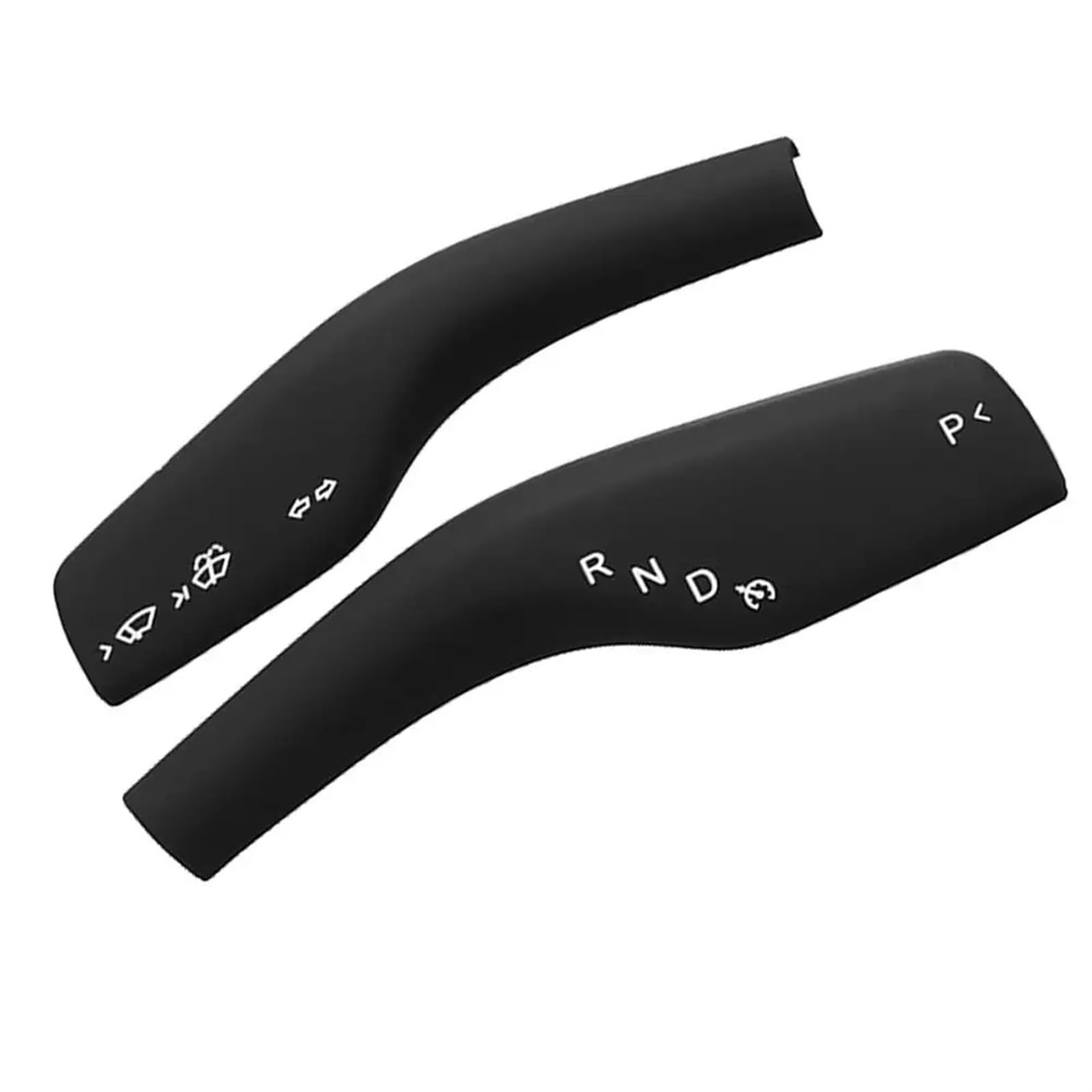 Car Trim Interior 2PCS for Tesla for Model 3 for Y 2022-2023 Interior Remodel Patch Car ABS Black Red White Column Shift Protection Cover(Matte Black)
