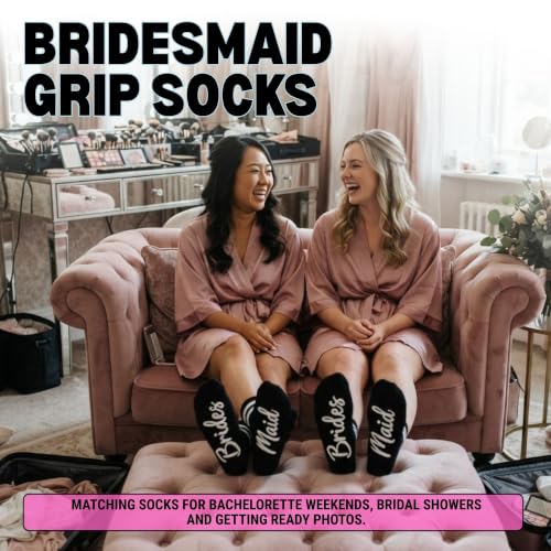 Image of Funky Junque Bride Crew Socks, Bachelorette Wedding Party Gift
