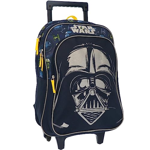 Star Wars - Mochila con ruedas (42 cm, 42 cm), color negro, Negro