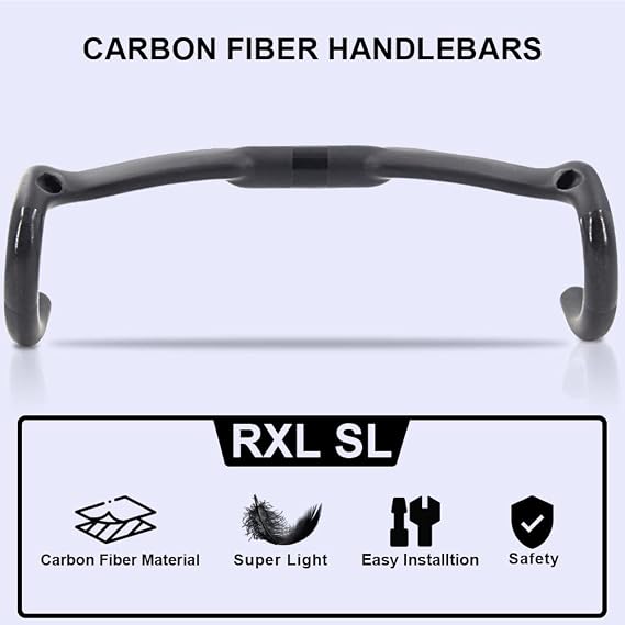 Road Bike Handle, Carbon Handle, Aero Handle, Road Bike Handle, Carbon Drop Handle, Bicycle Bar UD Matte 16.5 inches 420 mm