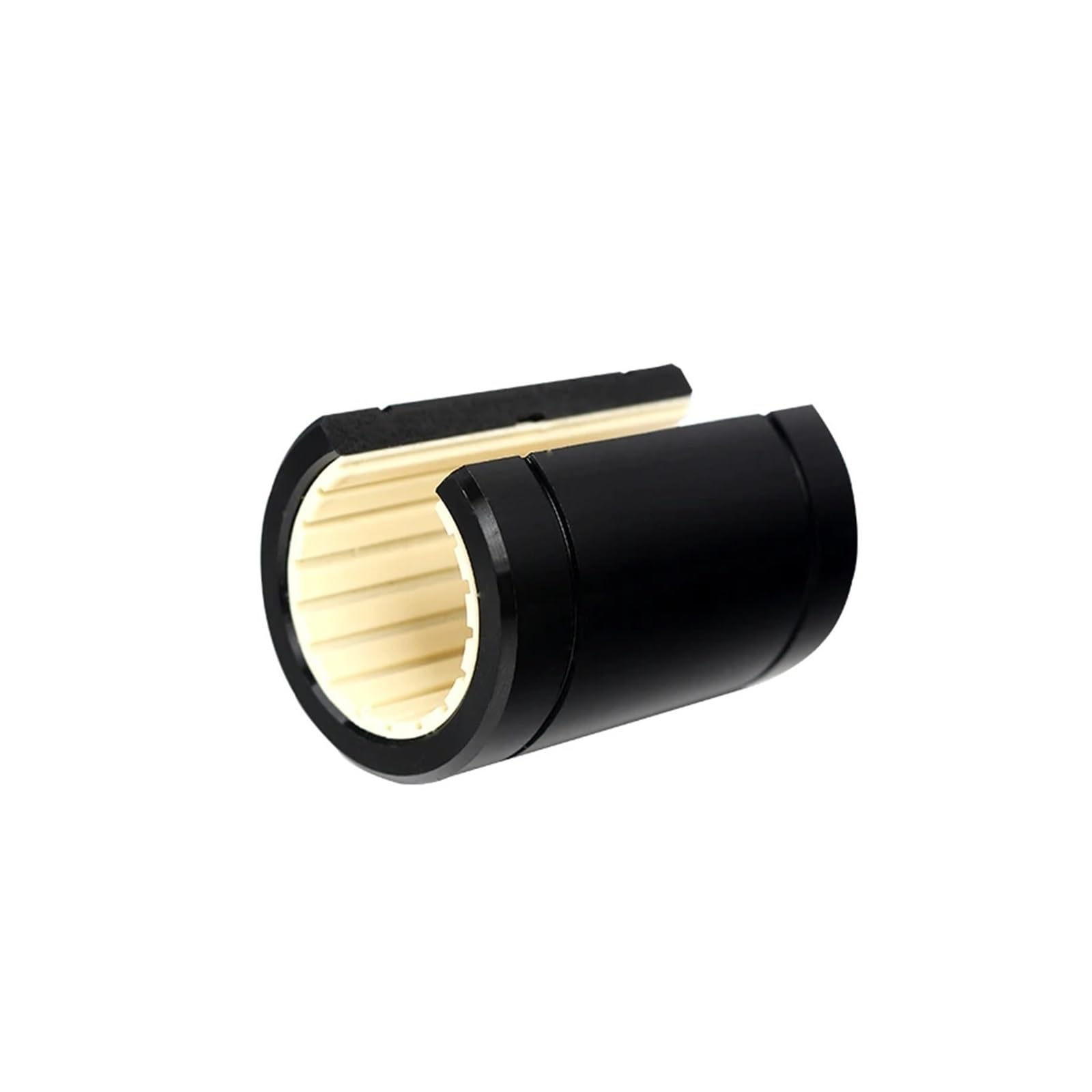 HYUJNAFZR Open linear bearing engineering plastic self-lubricating bushing slider fiber LM-10OP LM-12OP LM-16-50OP(Gold,J1-LM10 10X19X29mm)