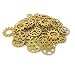 Yueton 100 Gram (Approx 70pcs) Antique Steampunk Gears Charms Clock Watch Wheel Gear for Crafting (Golden)