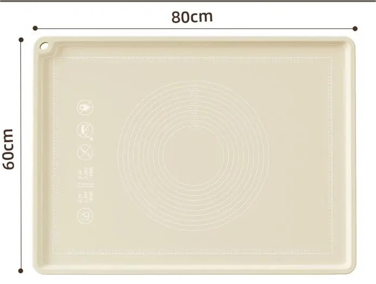 Almohadillas Para Amasar De Silicona Esterilla de silicona gruesa for amasar, almohadillas de cocina for el hogar, tabla de cortar, amasar, esterillas for hornear(60x80cm)