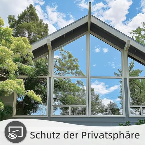 Qualsen Hitzeschutzfolie Fenster Sonnenschutzfolie Silber-Silber, 115x200cm – Ansicht 2