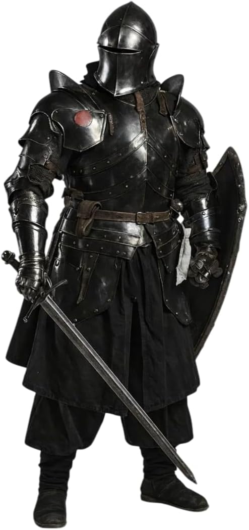 ARTIZANSTORE Medieval Full Body Barbuta Armor – Masterpiece Knight Full Plate Armor for Cosplay, LARP & Collectors | Best Gift for Him