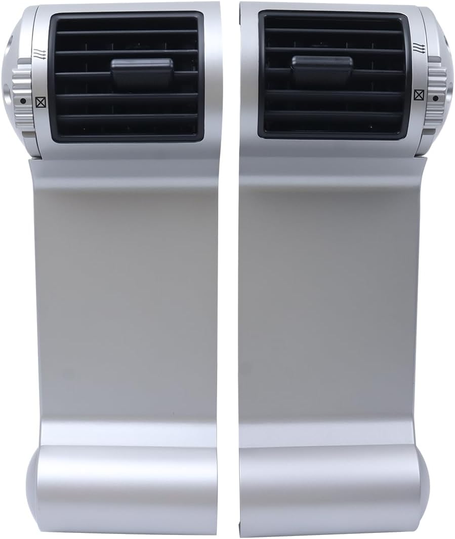 Pair Center A/C Dash Air Vent Dashboard Compatible with Toyota Cruiser FJ 2007-2013 Front Driver and Passenger Side Dash A/C Air Conditioning Vent Silvery