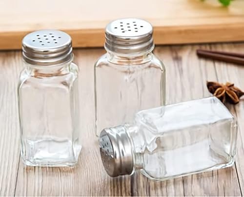 Tebery 16 Pack 3oz Clear Salt and Pepper Shakers Glass Set Classic Design