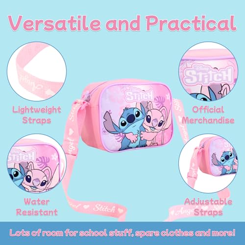 Disney Lilo & Stitch Angel Shoulder Purse – Girls Crossbody Handbag with Adjustable Strap – Official Cartoon Character Gift Accessory by Disney - Image 4