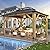 GARTOO 11’x13’ Outdoor Wooden Gazebo - Patio Galvanized Steel Gazebo with Double Vented Roof, Heavy-Duty Cedar Wooden Gazebo for Garden, Lawn, Poolside, Backyard Deck