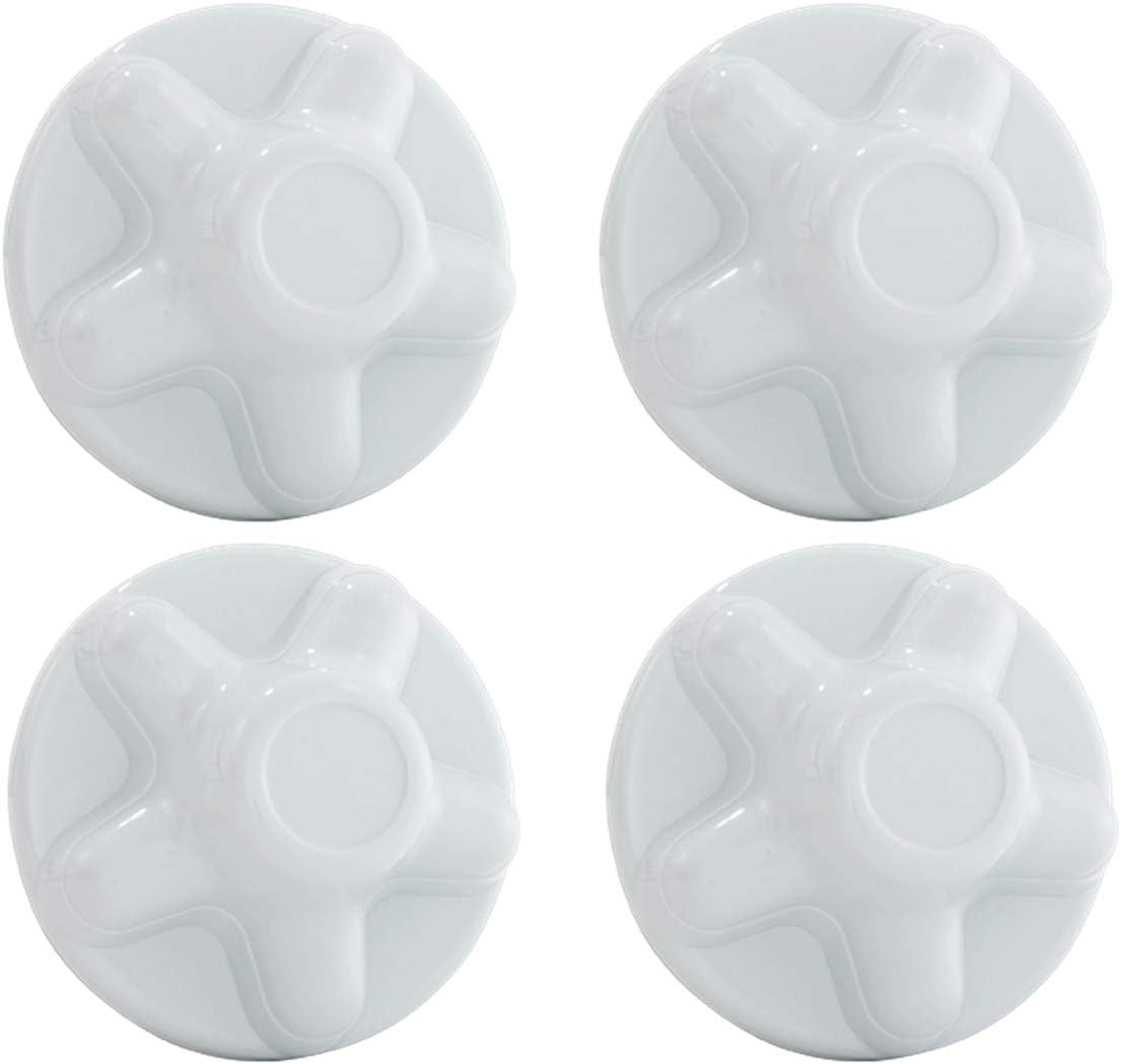 Set of 4 - PHOENIX QT545WHS-x4, ABS WHITE HUB COVER, HUB CAP FITS TRAILER Wheels with 5 LUG NUTS on 4.5 INCH BOLT PATTERN