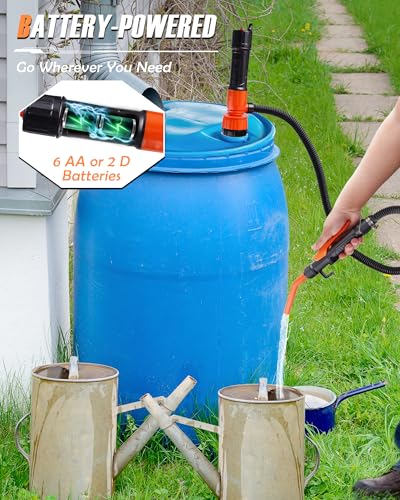 image for FAITIO Battery Powered Gas Can Transfer Pump, Portable Fuel Transfer P