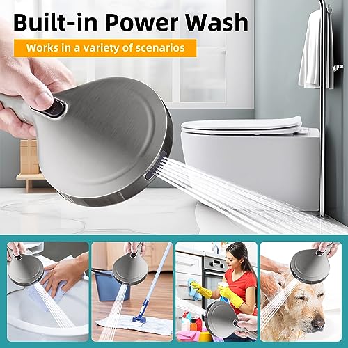 Image of Filtered Shower Head with Handheld - High Pressure 9 Spray Modes Showerhead with 16-Stage Water Softener for Hard Water - Purifying Detachable Hand Held Shower Head, Brushed Nickel