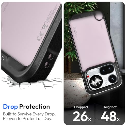 Image of KAPAVER Impulse Sandstone Back Cover Case for Nothing Phone 4a Pro | Hard 360 Protection Clear Case for Nothing Phone 4a Pro (Black)