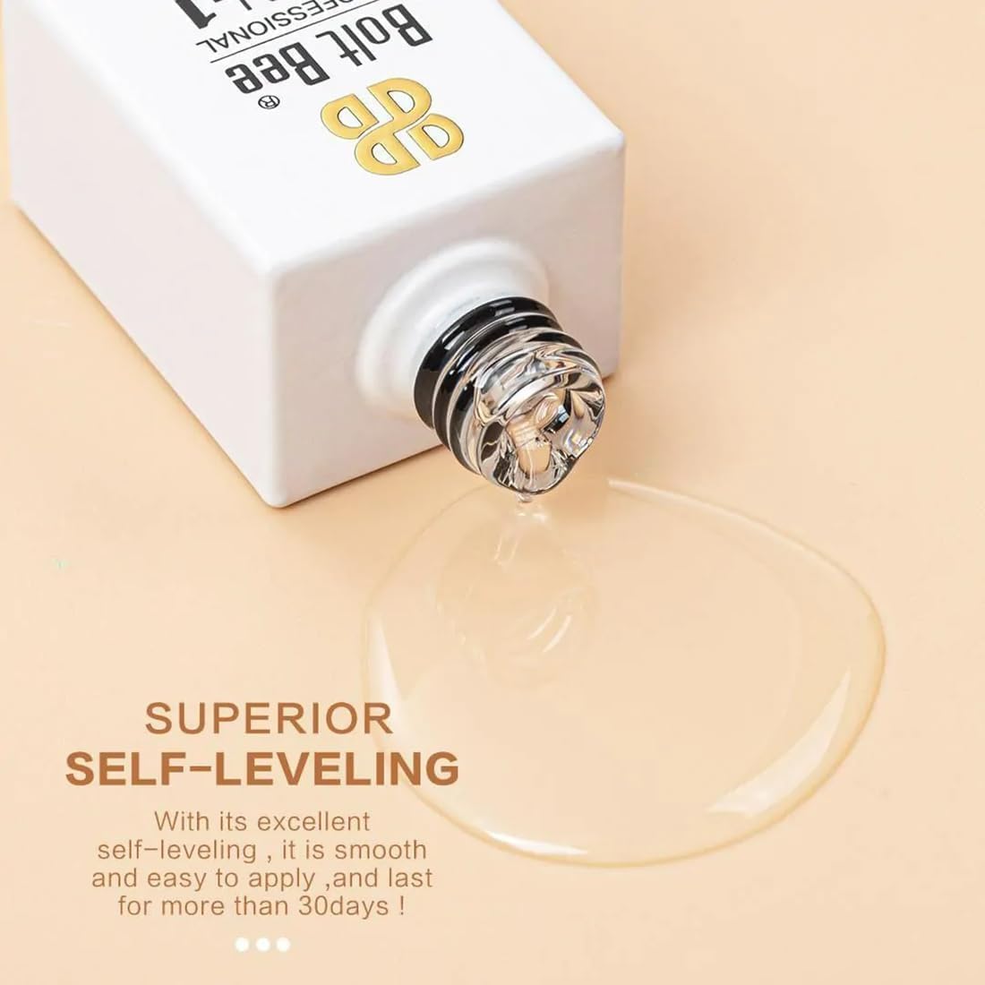 Bolt Bee 6-in-1 Glue 15ml – Base Coat, Nail Glue, Strengthener, Self-Leveling Gel, Slip Solution & Blooming Gel – Soak Off UV/LED Multi-Functional for Nail Art & Extensions 4